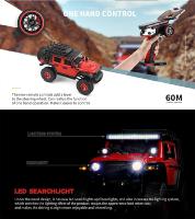 Coche Mini Crawler 1/24 WLTOYS 2428 Jeep Wrangler Rubicon RTF COMPLETO ROJO + Batería extra