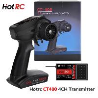 Emisora rc HOTRC CT-400 con 4canales 2.4GHz FHSS para Coche y Barco