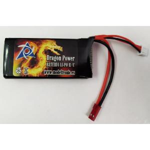 Batería Li-Po DragonPower 7,4v 1100 mAh descarga 25C conector JST