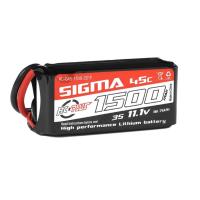 Li-Po Batterypack Sigma 45C 1500 mAh 3S1P 11.1V XT-60
