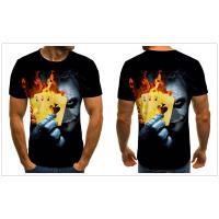 CAMISETA CON ESTAMPADO 3D HOMBRE TRANSPIRABLE TALLA L JOKER CARTAS