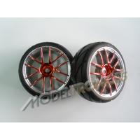 RUEDAS PISTA 1/10 LLANTA ROJA 4 UNID