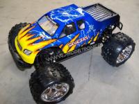 Coche brushless rc MONSTER 1:8 HSP SAVAGERY 75km/h completo con batería y emisora AZUL Truck