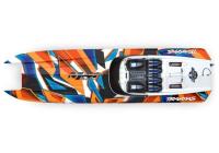 Traxxas 57046-4 Catamarán M41 Barco de carreras sin escobillas de fuselaje ancho TSM