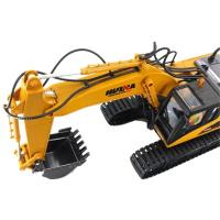 Excavadora RC multifuncion HUINA 1535-1 2.4GHZ 1:14 RTR con pala, martillo y gancho metálico + batería gratis