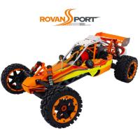 Coche Rovan 1/5 aluminio con motor 30,5cc y radio fsgt3c naranja