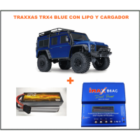  TRAXXAS TRX-4 4WD 1/10 SCALE & TRAIL CRAWLER LAND ROVER DEFENDER AZUL CON LIPO Y CARGADOR