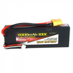 BATERIA LIPO 8000MAH 2S 7,4V 100C CAJA DURA