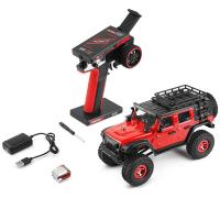 Coche Mini Crawler 1/24 WLTOYS 2428 Jeep Wrangler Rubicon RTF COMPLETO ROJO + Batería extra