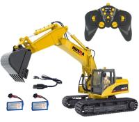 Excavadora RC multifuncion HUINA 1535-1 2.4GHZ 1:14 RTR con pala, martillo y gancho metálico + batería gratis