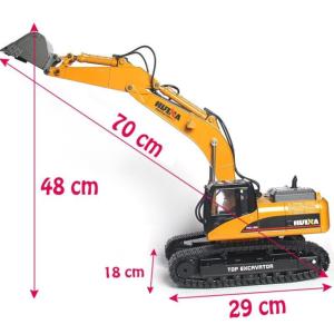 EXCAVADORA HUINA PROFESIONAL METALICA V3 2,4GHZ 1/14 RTR CON BATERIA EXTRA