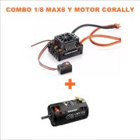 COMBO HOBBYWING MAX 8 Y MOTOR CORALLY 1750KV ESPECIAL KRATON