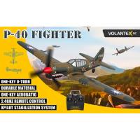 Avión VOLANTEX RC Mini P40 Warhawk 400mm 4ch principiantes con estabilizador Xpilot 761-13 + BAT EXTRA