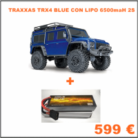  TRAXXAS TRX-4 4WD 1/10 SCALE & TRAIL CRAWLER LAND ROVER DEFENDER AZUL CON LIPO 6500 MAH 2S