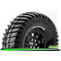 Louise RC - CR-ARDENT - 1-10 Crawler Tire Set - Montado - Super Soft - Black 1.9 Wheels - Hex 12mm - 2 UNID