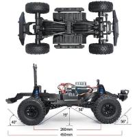 Coche Crawler Ford F150 Pickup Rally escala 1/10 2.4G tracción 4x4 RTR color Azul-Blanco CON BATERÍA EXTRA