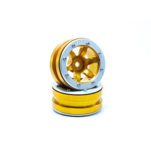 BEADLOCK WHEELS PT- WAVE GOLD/SILVER 1.9 -2 UNID