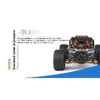 Coche Monster 4x4 con motor Brushless Wltoys 104018 RTR escala 1:10 con batería LIPO 55Km/h