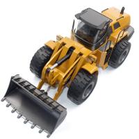 Cargadora HUINA 1583 V4 PRO Bulldozer Retroexcavadora 1/14 metal profesional 10 canales RTR 583 con bateria extra